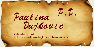 Paulina Dujković vizit kartica